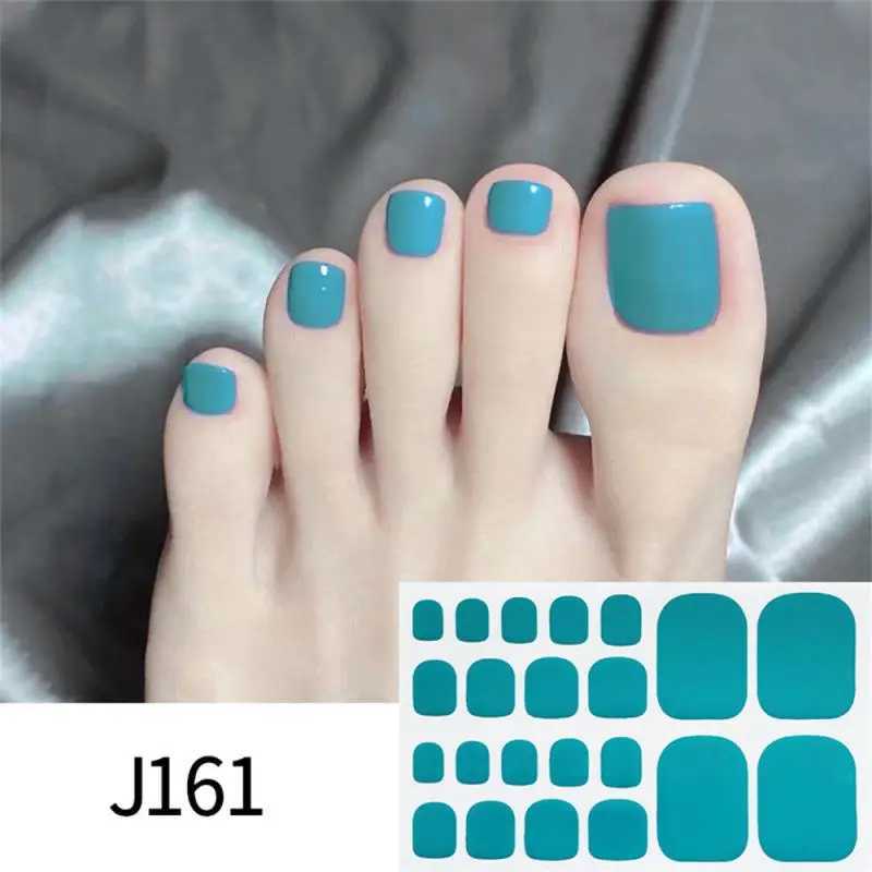 Toe Gel Nail Sticker Hardens With UV Lamp Curing Gel Stickers Waterproof Korean Full Cover Waterproof Polish Wraps Foot StripsXJ240814