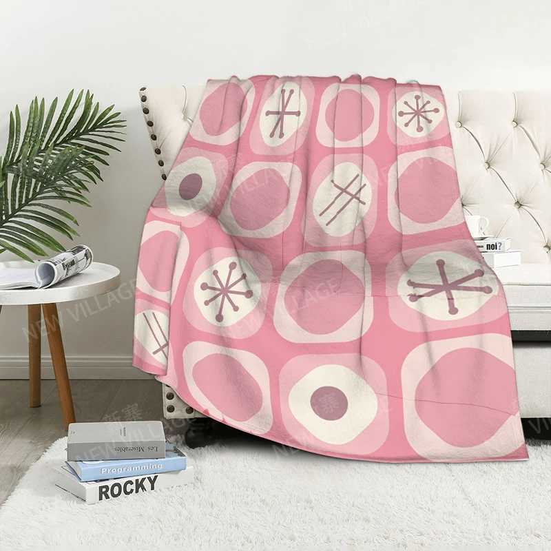 Plaid sofa for Knee blankets warm winter bed cover throw blanket Decor boho warm fleece Nordic plant Soft and hairy leaf Y240815
