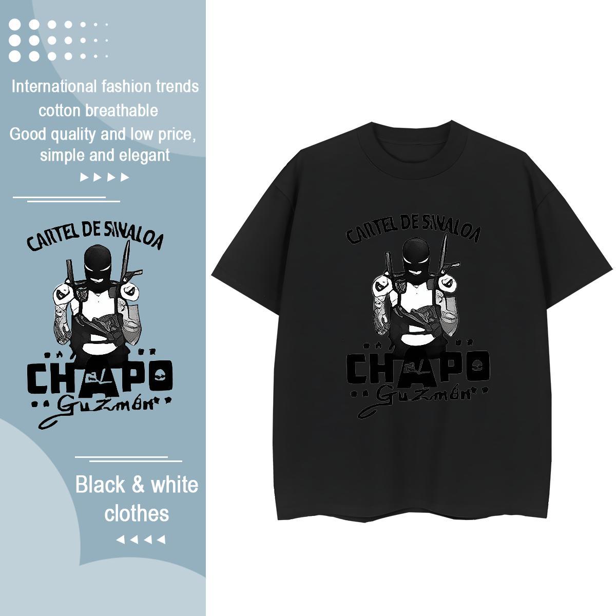 Brand T-Shirts gun Breathable Crew Neck Street Wear DIY Anime 230g Pure Cotton Men Tshirts Designer Fashion Clothes