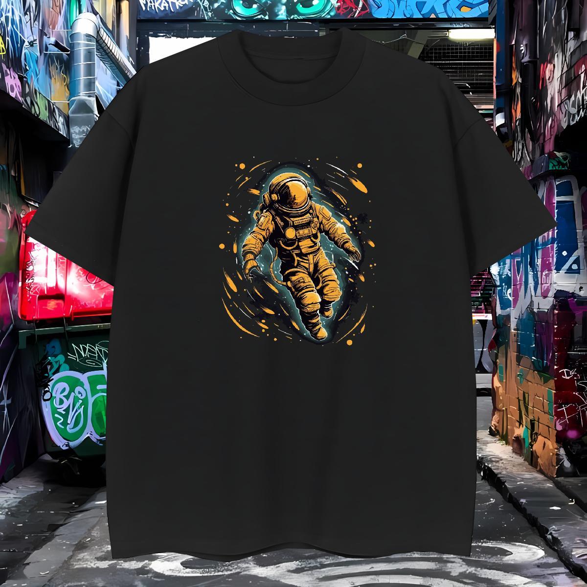 T Shirt For Man 100% Cotton 230g universe Street Wear Breathable Short Sleeve Custom Printing Tshirt for Man Woman Fashion Casual Wholesale Tops Tees