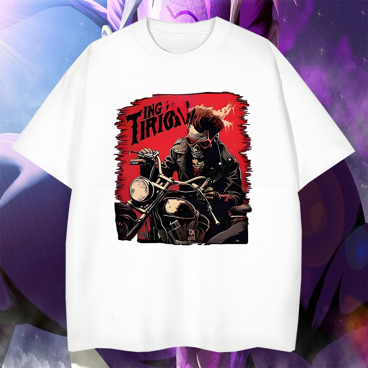 Cool Design Motorcycle Man T Shirts Street Men Tops Tees 100% Cotton 230g Factory Direct Breathable Soft Floral Print Tshirts