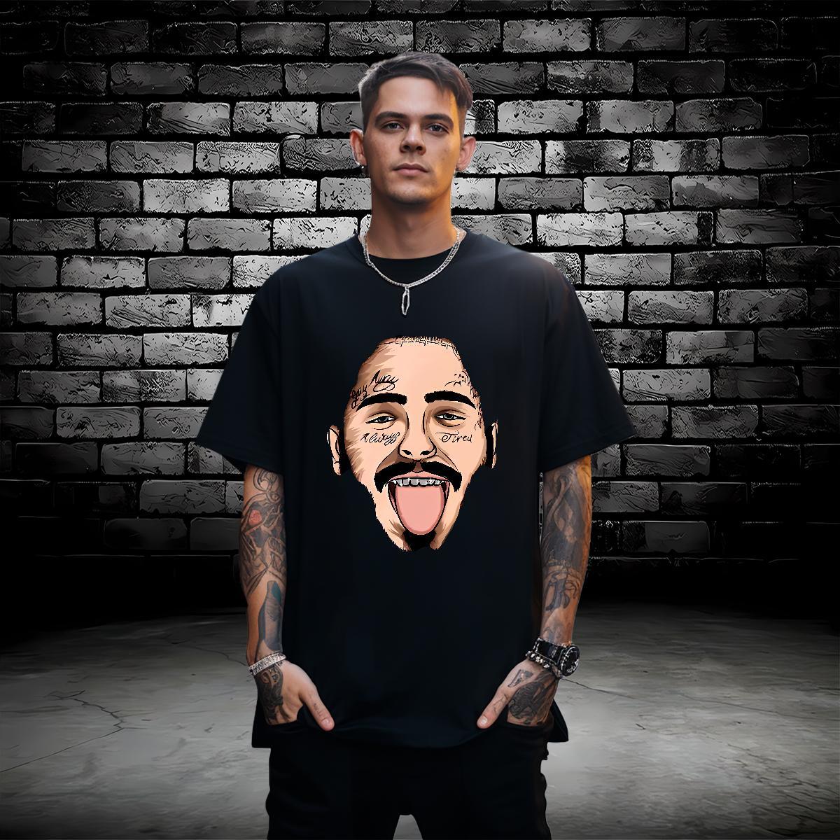 Man T Shirts 230g 100% Cotton portrait Daily Outfit Breathable Short Sleeve Graphic Couples T Shirts Customized Brand Tops Shirt