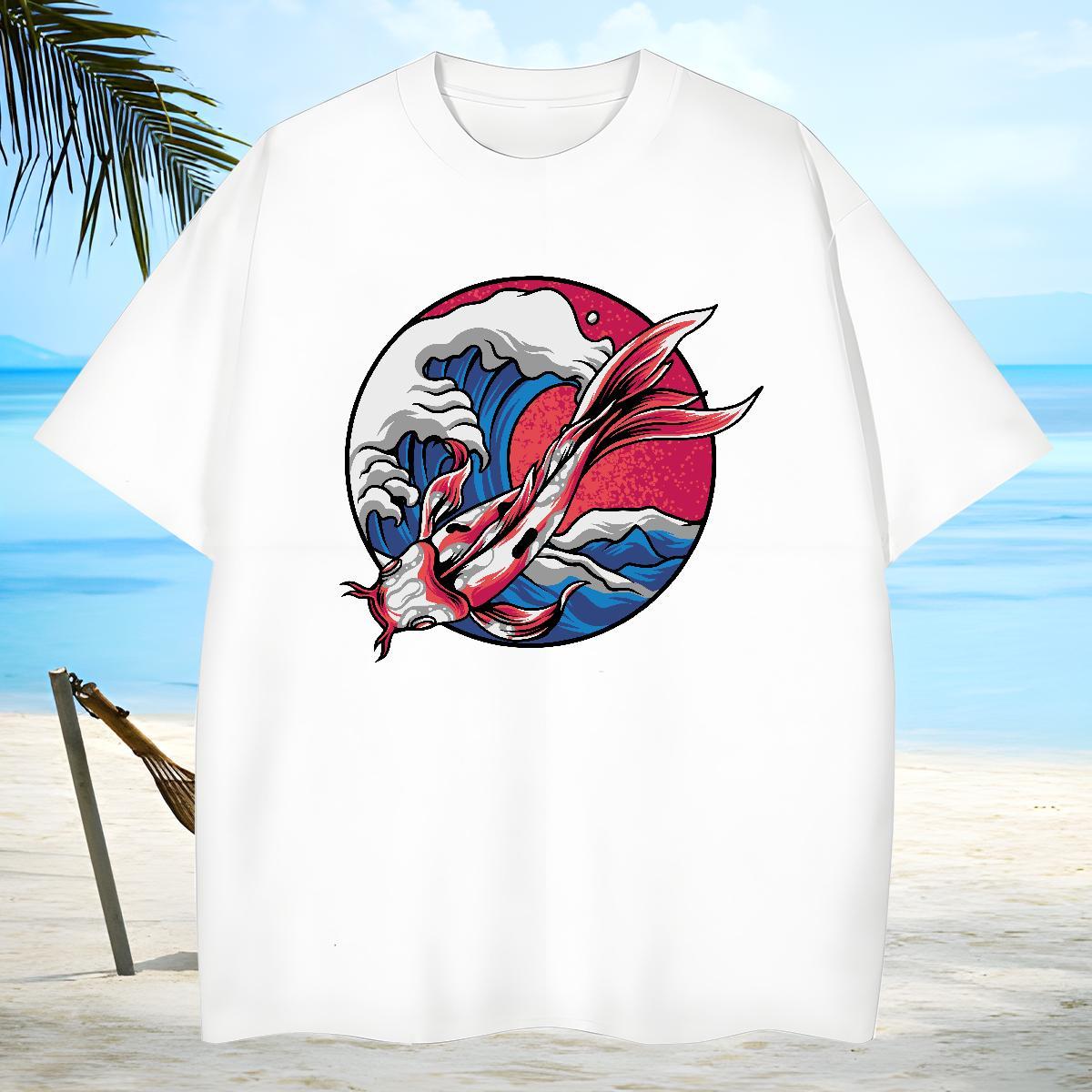 Designer T-Shirts for Men Breathable Short Sleeve Casual White Plus Size 230g Pure Cotton Men Tops Tees Classic Casual Tee Shirt