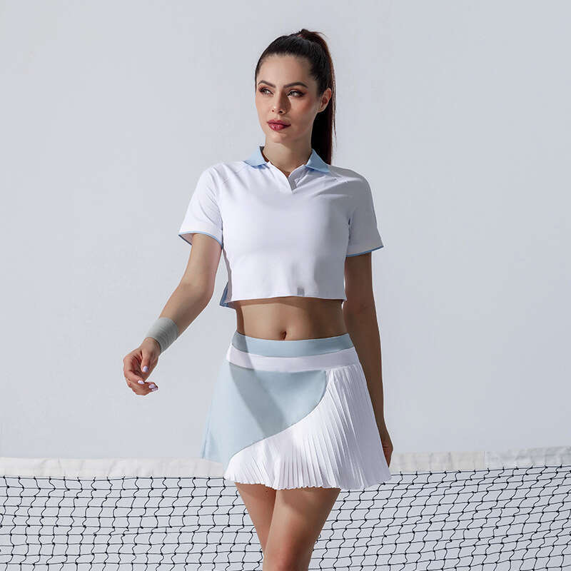 New 2022 Sports Golf Women Elastic Breathable Anti-glare High Waist Tennis Badminton Pleated Skirt