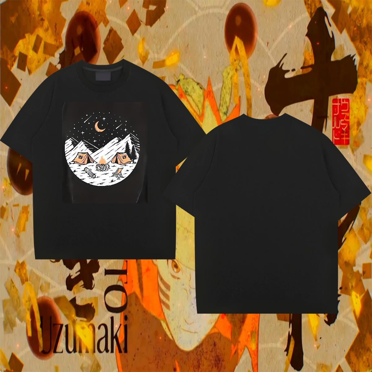 Designer Mens Tshirts Sports Casual 230g 100% Cotton Custom Cartoon Short Sleeve Soft mountains Man T Shirts 2024 DIY Top Tees