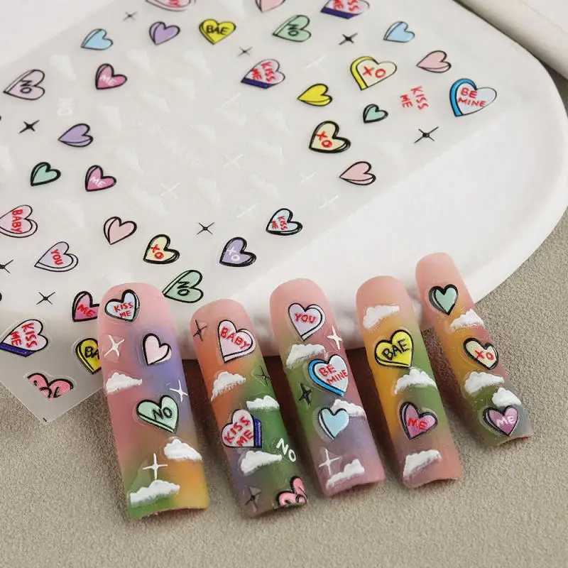 Lasting Miniature Carving French Bow No Deformation Nail Art StickersXJ240814