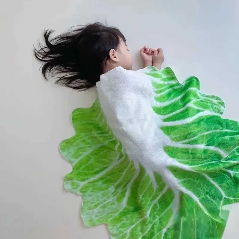 Baby Cabbage Blanket Funny Cabbage Soft Warm Flannel Blanket Leisure Throw Blankets Bed Quilt Vegetables Print Blankets for Kids Y240815