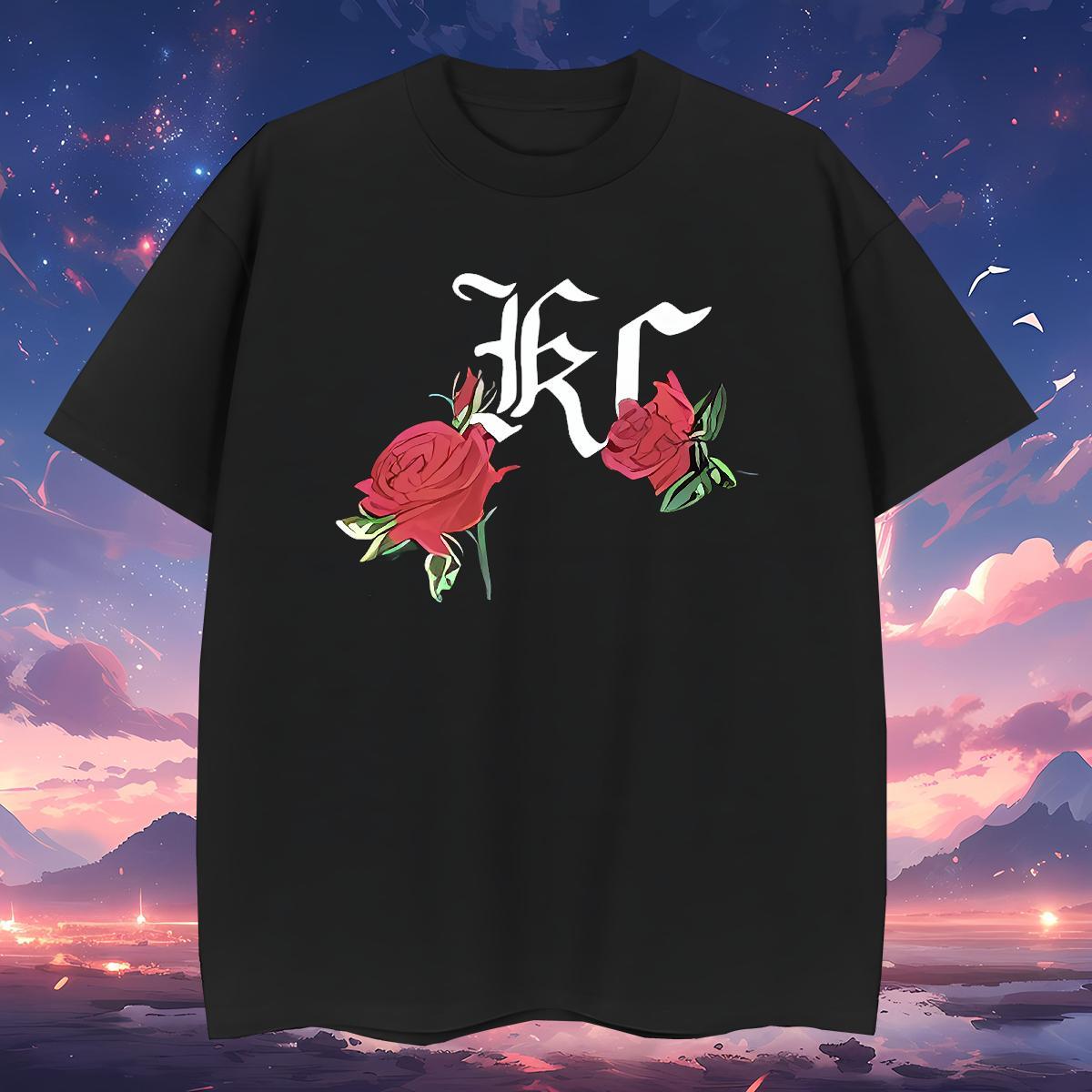 Cool flower T shirt Street wear Hip Hop Men Clothes T-Shirt 230g Cotton Classic Casual Breathable Short Sleeve Custom Print Plus Size Top Tees
