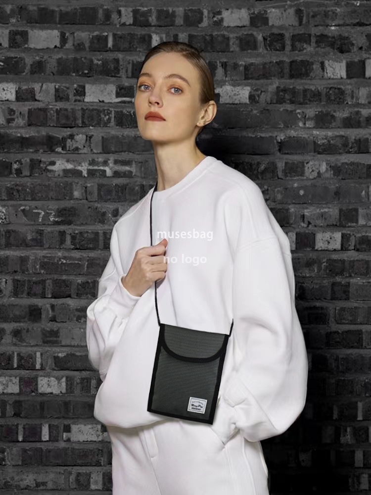 Simple trend mobile phone bag Crossbody document storage bag single-shoulder multi-function purse casual all-match small square bag
