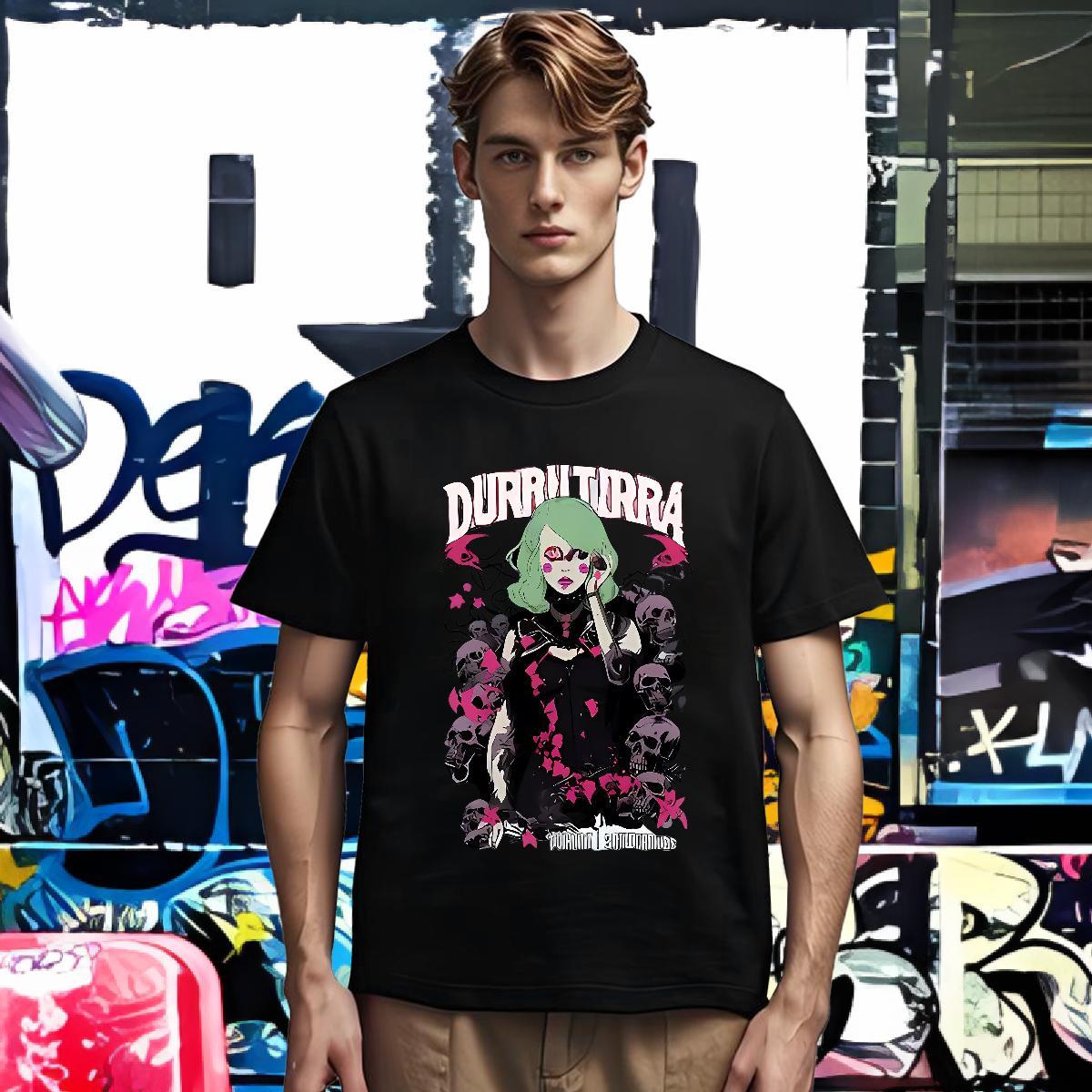 T-Shirts for Men 100% Cotton 230g Terror Hip Hop O-Neck Short Sleeve Custom Anime Men Tees Designer Cool Tops Shirt