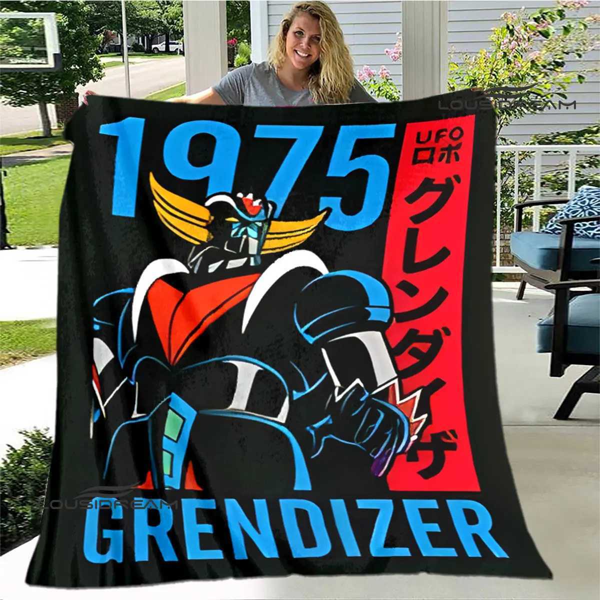 UFO ROBO GRENDIZER GOLDORAK printing blanket anime blanket Picnic blanket blankets for beds Birthday Gift Y240815