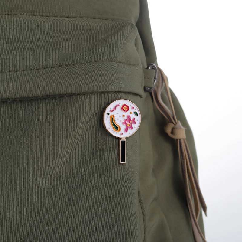 Microscope Enamel Pin Customization Bacterial Microbiology Paramecium Brooches Collar Badge Interesting Science Jewelry Gift Wholesale W240815