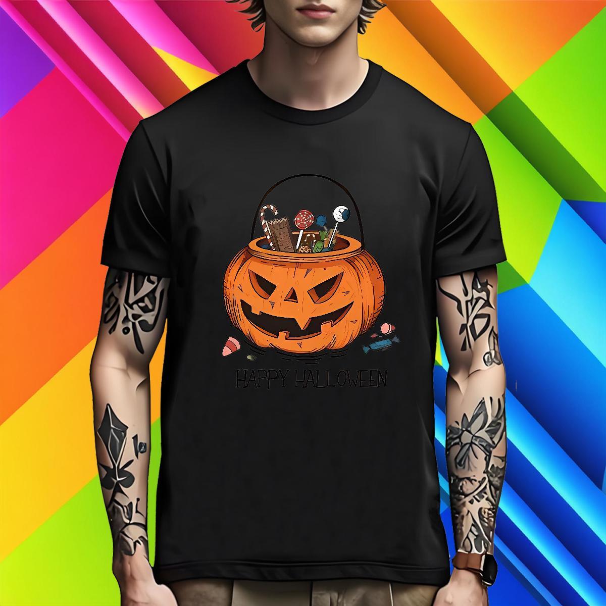 TOP Quality T shirt pumpkin Breathable Soft High Street Hip Hop Custom Printed 230g Cotton Mens Tshirts New Designer Clothings