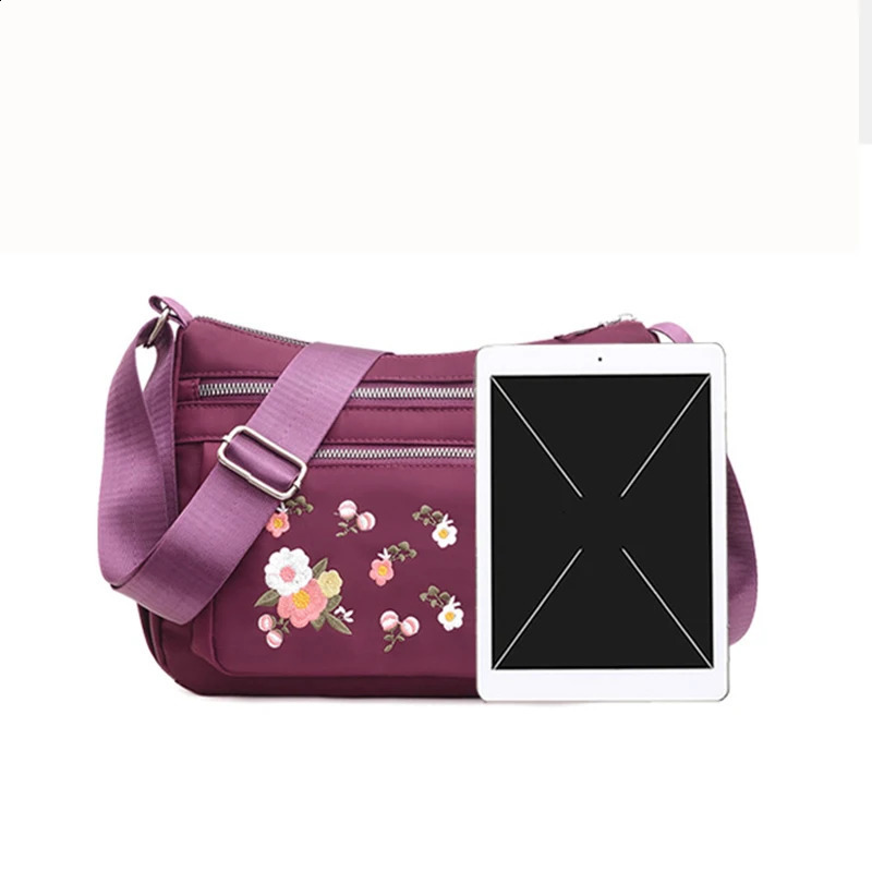 Women Waterproof Nylon Messenger Crossbody Bag Quality Multifunctional Diagonal Female Casual Multiple Pockets Shoulder sac 240814