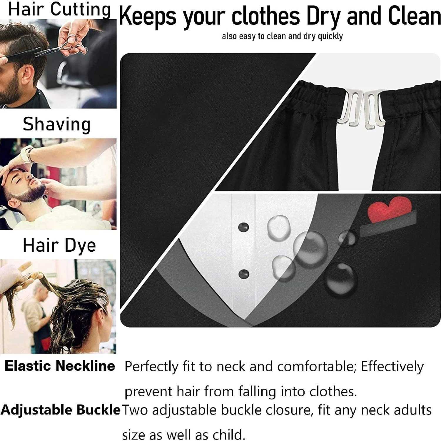 Spot Barber Shop Shawl Set Pattern Professional Salon Barber Shirt Anti static Barber Apron Barber Styling Tool W240814