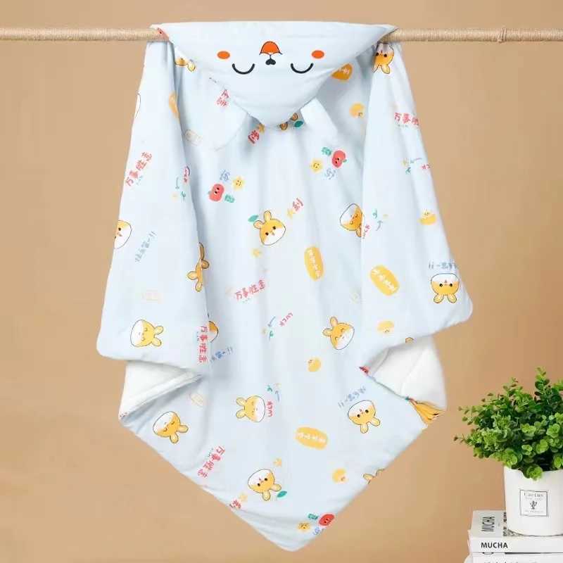 Baby Cartoon Blanket Newborn Supplies Blanket Warm Baby Sleeping Bag Winter Kid Sleep Sack Foot Muff Stroller Cotton Sleep Sack Y240814