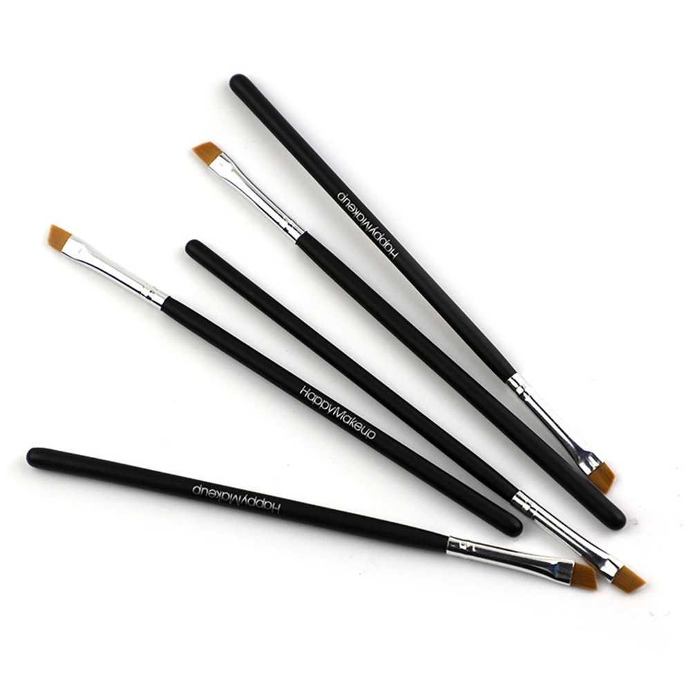 5 pieces/set of black eye brush oblique angle flat angle eye brush eye shadow eye shadow makeup tools professional female cosmetics W240814