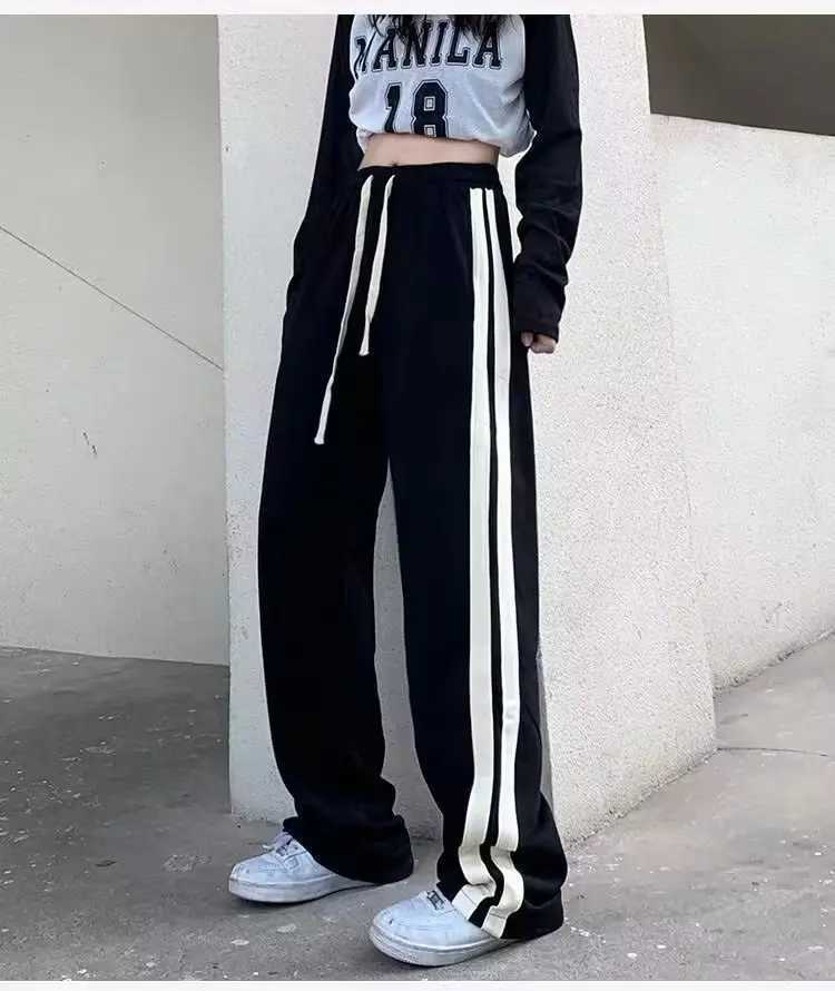 2024 Hip Hop High Street Slacks Mens Summer Heavy duty Straight Leg Track Pants FULly Matched Wide Leg PantsW240725