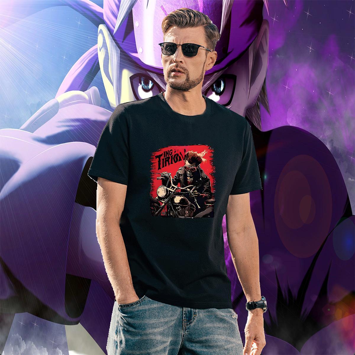Cool Design Motorcycle Man T Shirts Street Men Tops Tees 100% Cotton 230g Factory Direct Breathable Soft Floral Print Tshirts