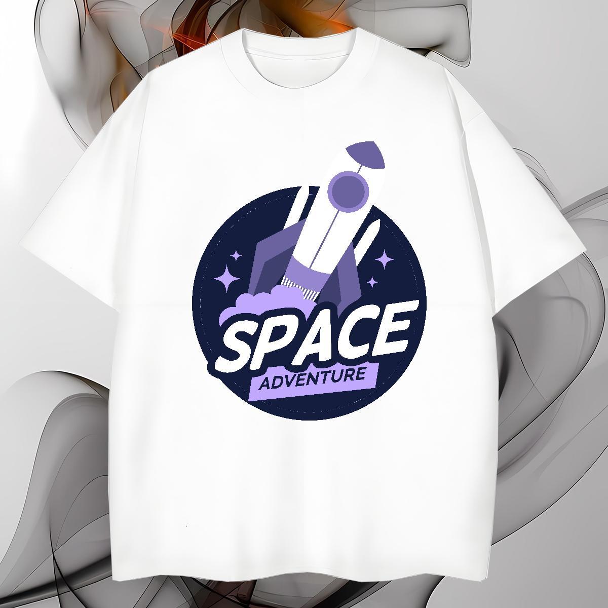 T-Shirts for Men 230g Pure Cotton universe Hip Hop Street Breathable Short Sleeve Custom Print Oversized Mens Tshirts Classic Designer Clothes