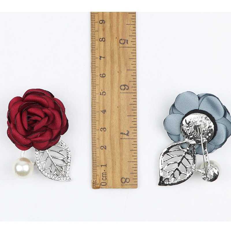 Retro Rose Chest Red Blue Peach Womens Jewelry Pin Groom Wedding Party Brooch Corset Set Accessories Gift W240815