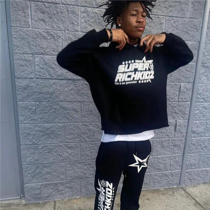 Zip Hoodie Stars Print goth Punk Sweatshirt Mens hoodies Sport Coat Pullover Gothic Long Sleeve Oversized hoodie Y2k jacket emo 240809