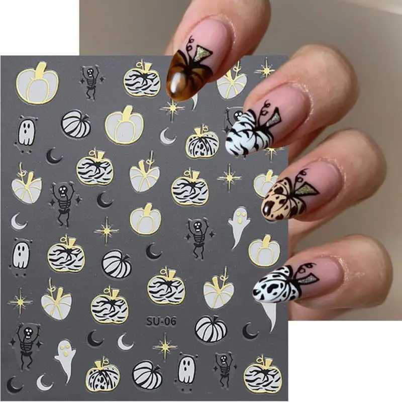 Halloween Party Nail Accessories Bright Colors Anti-rubbing Halloween Nail Decoration Nail Stickers Not Easy To Fall Off CartoonXJ240814