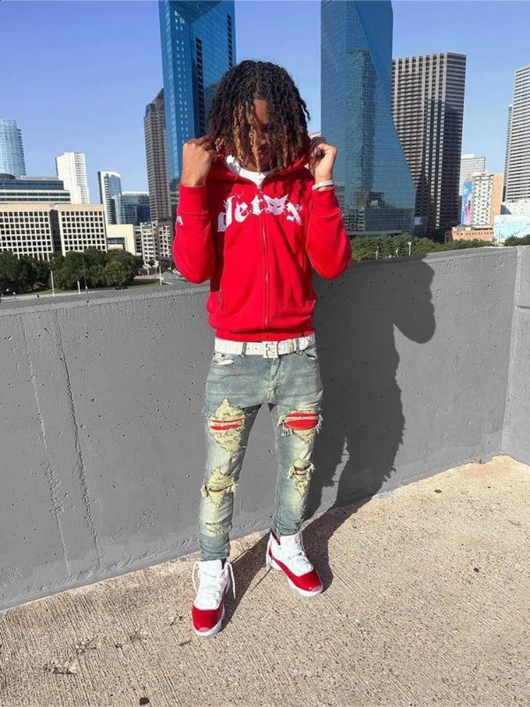 Y2k Zip Hoodie Little Devil Print goth Punk Sweatshirt Men hoodies SportCoat Pullover Gothic Long Sleeve Oversized hoodie jacket 240809