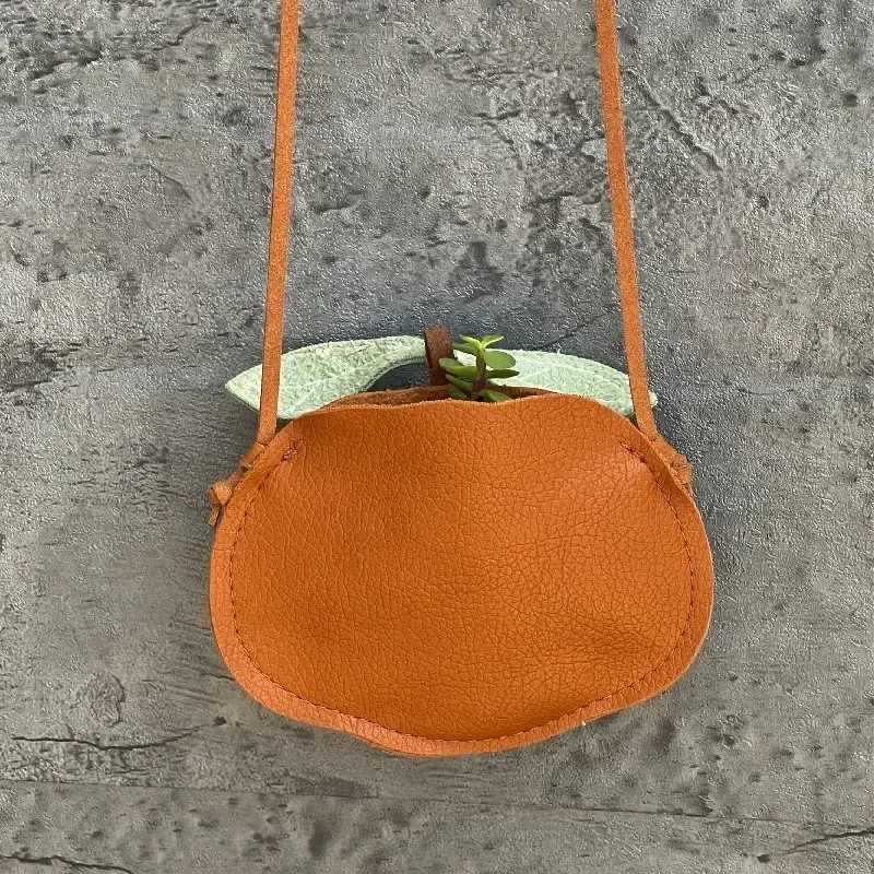 Pumpkin Pear Ladybug Cross shaped Bag Kawaii Baby Handbag Gift Cartoon Cute Childrens Mini Bag W240813