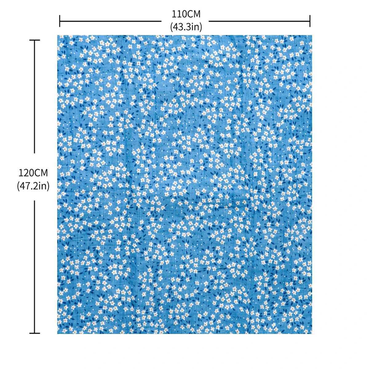 Elinfant 2PCS Popular Print With Solid Color Muslin Swaddle BlanketsNewborn Swaddle Wrap100% Cotton Baby Bath Towel Y240815