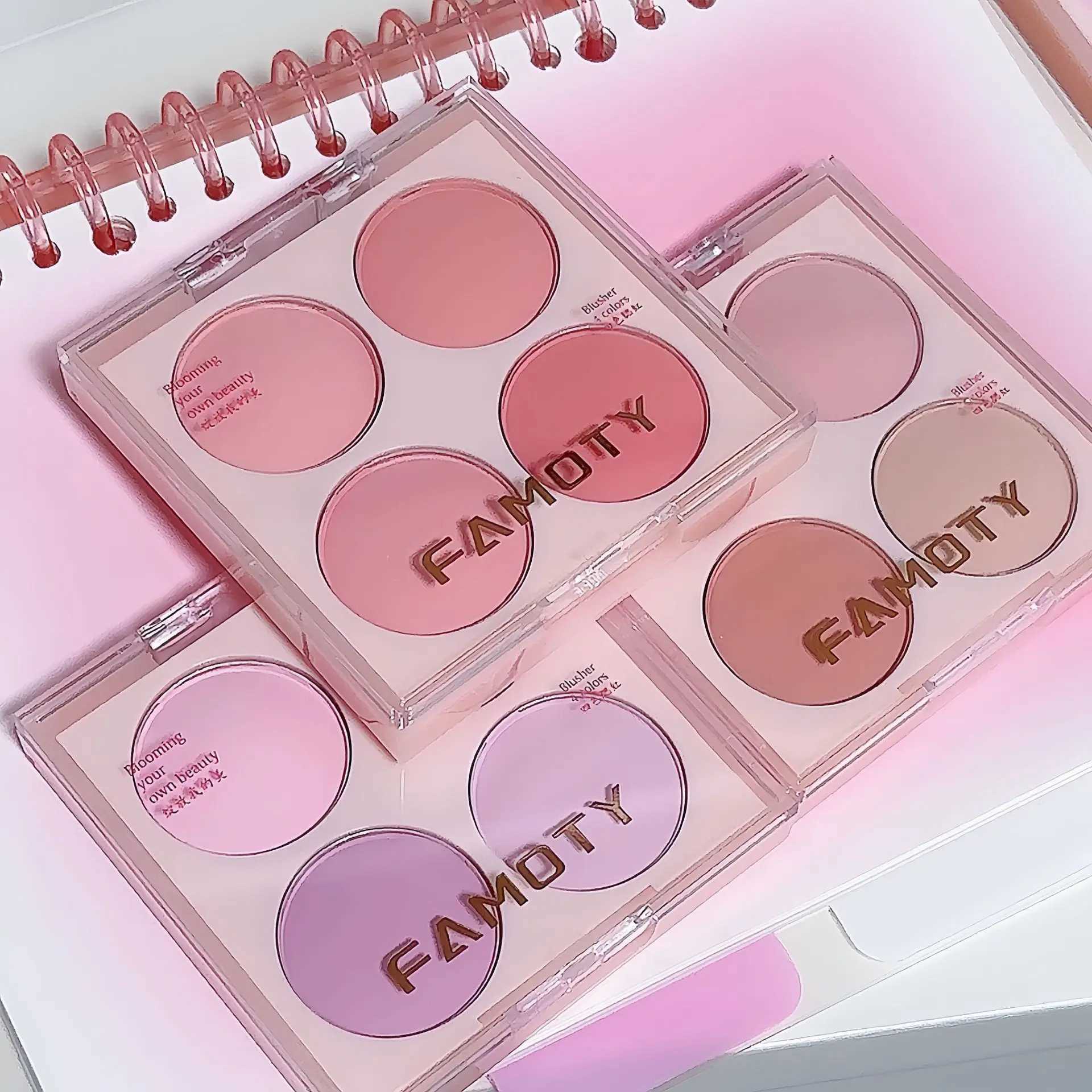 4 Colors Blush Powder Face Makeup Sweet Warm Colors Matte Cheek Powder Facial Beauty Cosmetic Makeup Blush Y240815