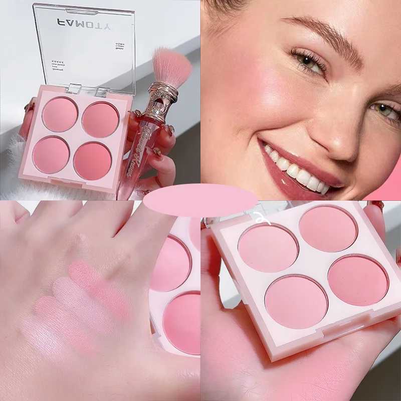 4 Colors Blush Powder Face Makeup Sweet Warm Colors Matte Cheek Powder Facial Beauty Cosmetic Makeup Blush Y240815