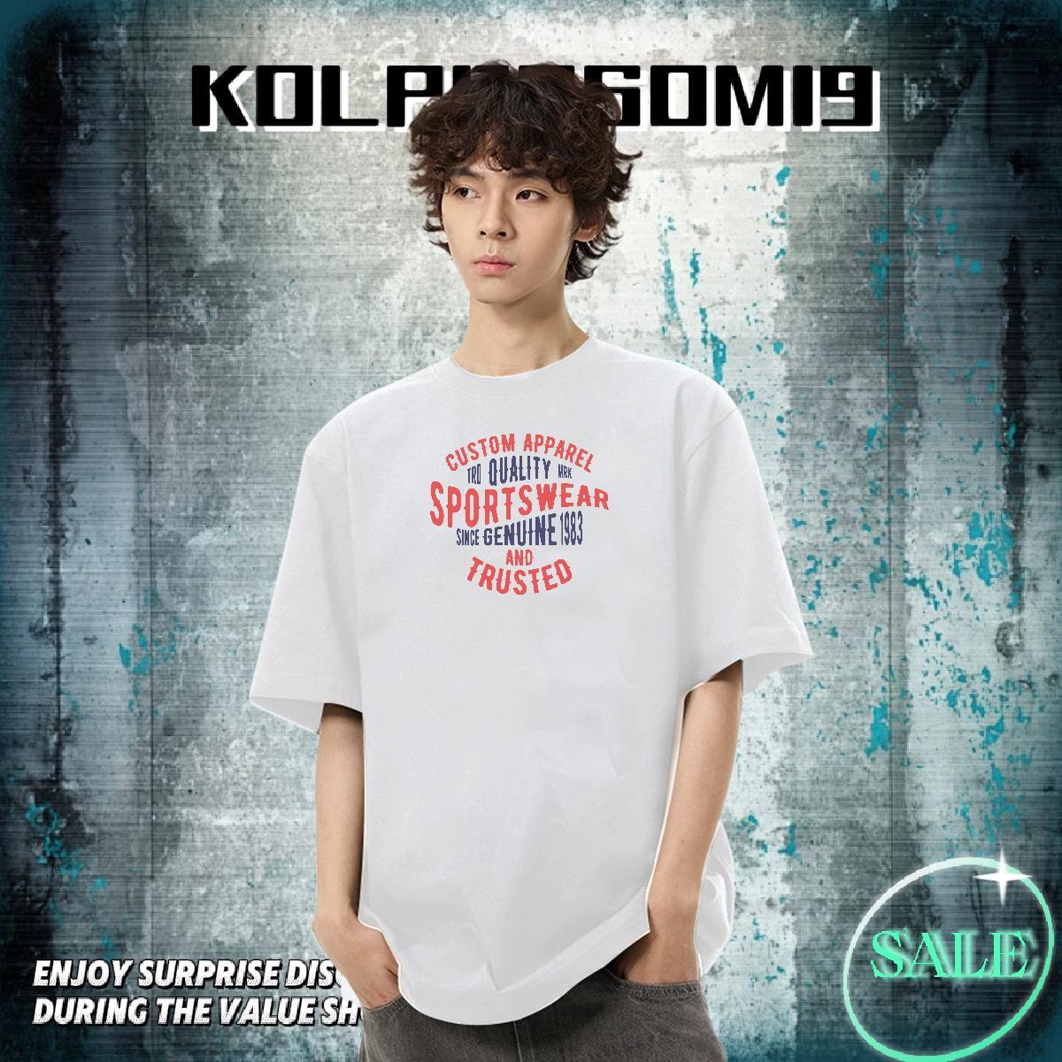 Comfortable Tshirts Street Casual 230g Pure Cotton Custom Printing Breathable letter T-Shirts Fashion Design Clothings