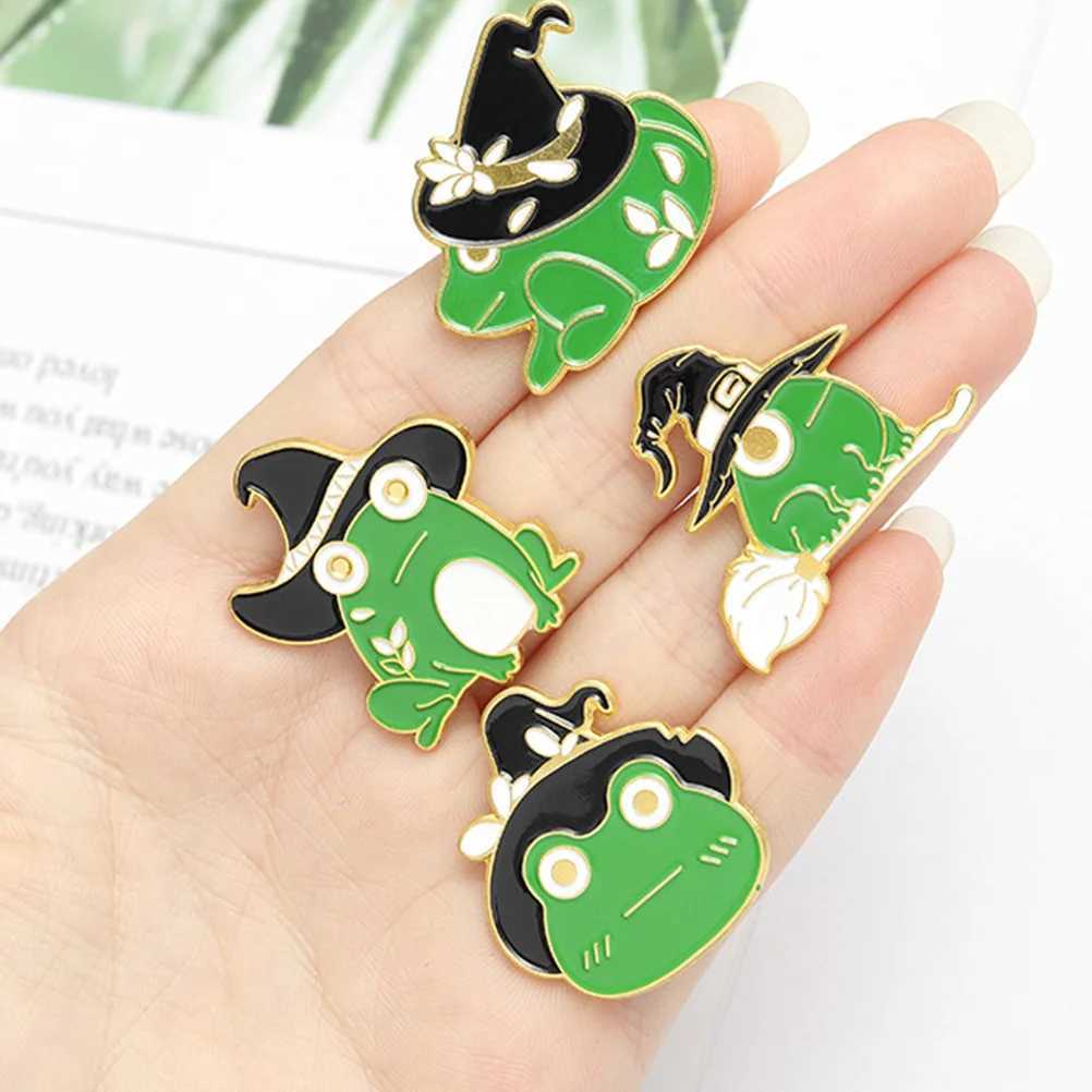 5 frog brooches impressive brooches clothing jewelry cartoon fashion version green decoration badge alloy W240815
