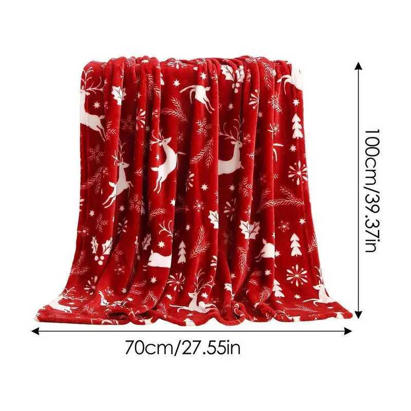 Christmas Theme Fleece Throw Blanket Soft Lightweight Warm for Living Room Bedroom Bed Sofa Couch Kids Adults Gifts Y240815