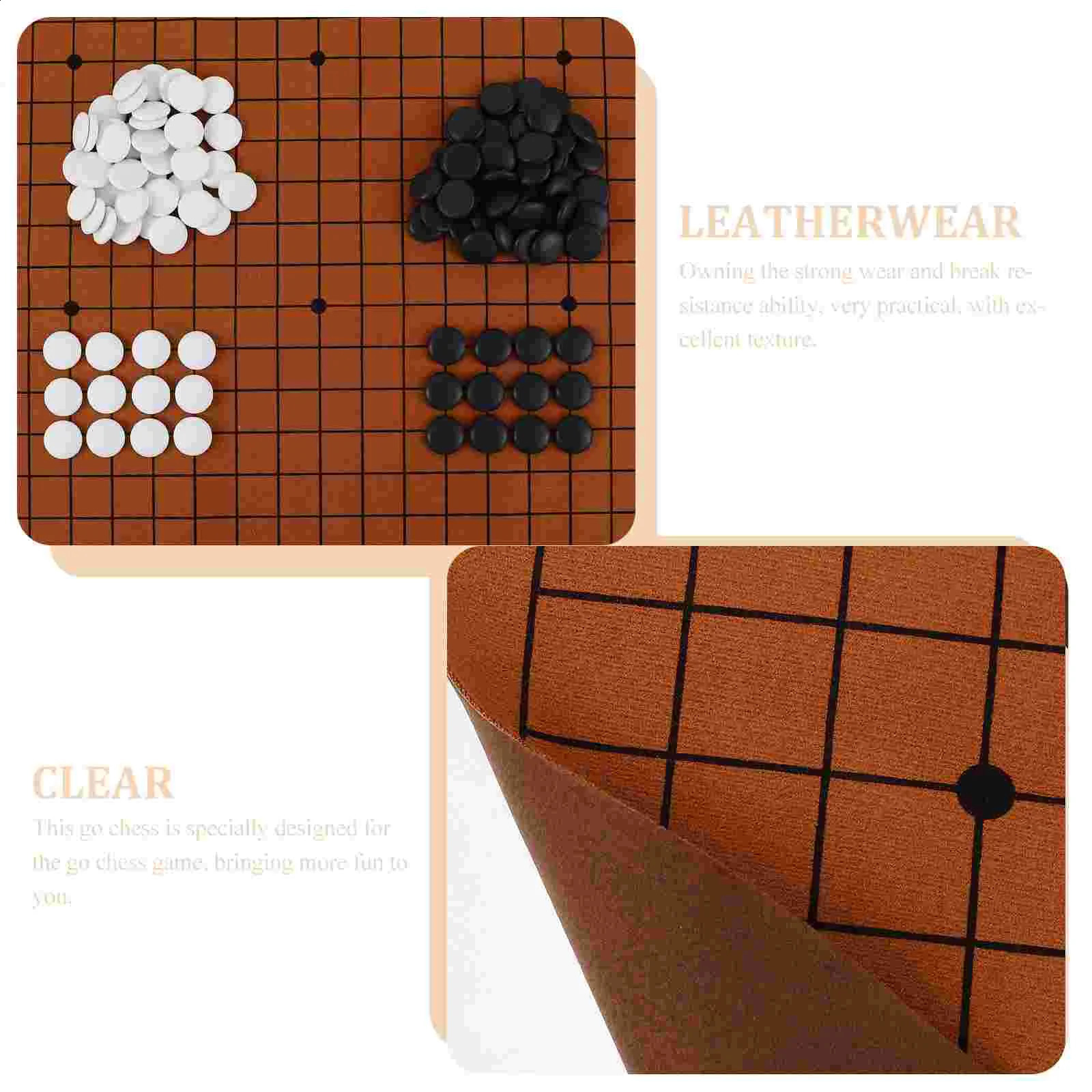 rens Go Backgammon Beginner Chess Set Board Game Plaything Piece Interesting Pvc Small Craft Stones 240813