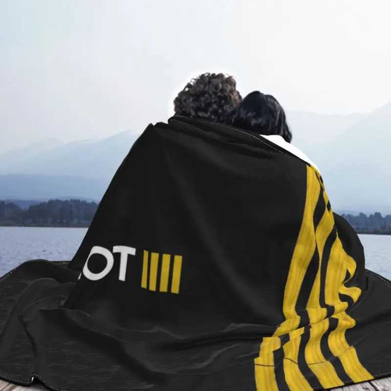 Pilot Captain Stripes Blanket Soft Fleece Spring Flannel Aviation Airplane Aviator Throw Blankets for Sofa Home Bedroom Quilt Y240815