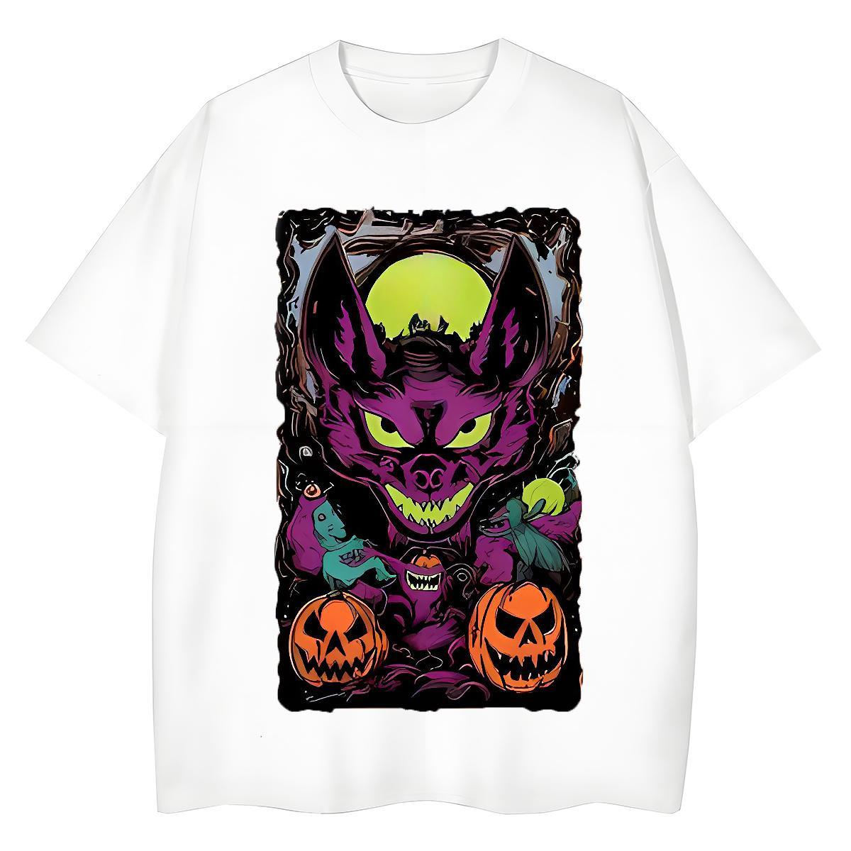 Cool Man T Shirts pumpkin Breathable Short Sleeve Anime Printing Street DIY Printed 100% Cotton 230g Men Tshirts New Designer Tees Shirts