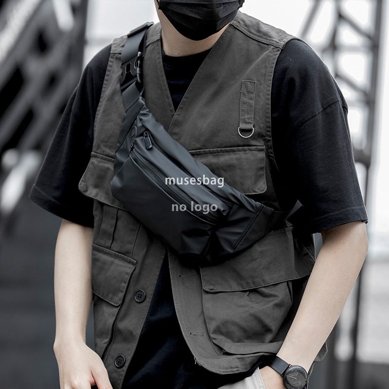 New high quality manufacturers promote men's single shoulder crossbody bag fashion brand travel bag zipper waterproof men's chest bag
