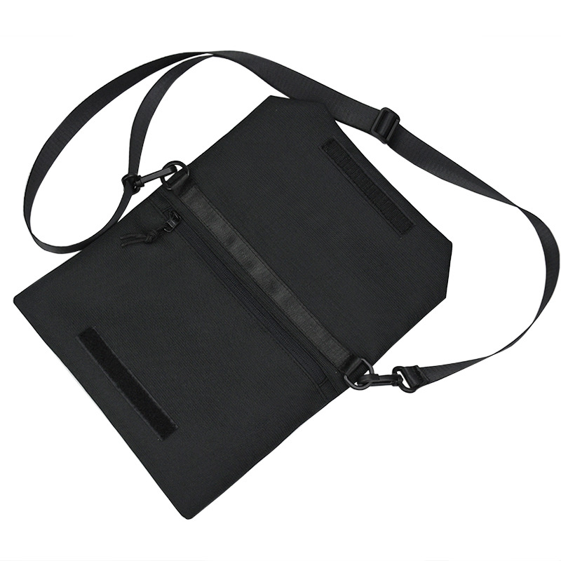 Single shoulder convenient passport document bag Business commute crossbody bag travel simple everything small square bag positive and negative