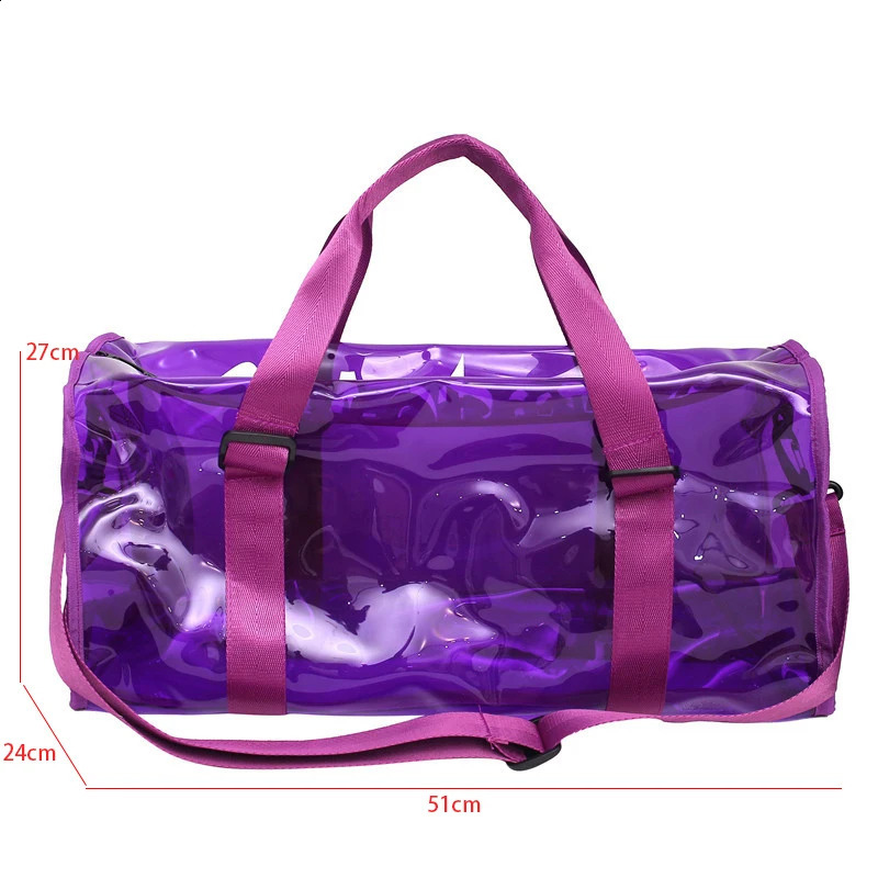 Large Capacity Travel For Women And Men High Quality PVC Transparent Shoulder Crossbody Waterproof Clear Sport Bag Male 240815