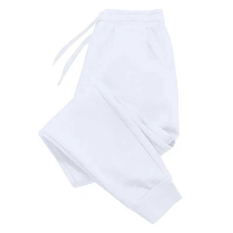 New mens sports pants autumn and winter printed wool warm jogging pants mens outdoor sports clothing Harajuku streetwear casual TrousersW240725