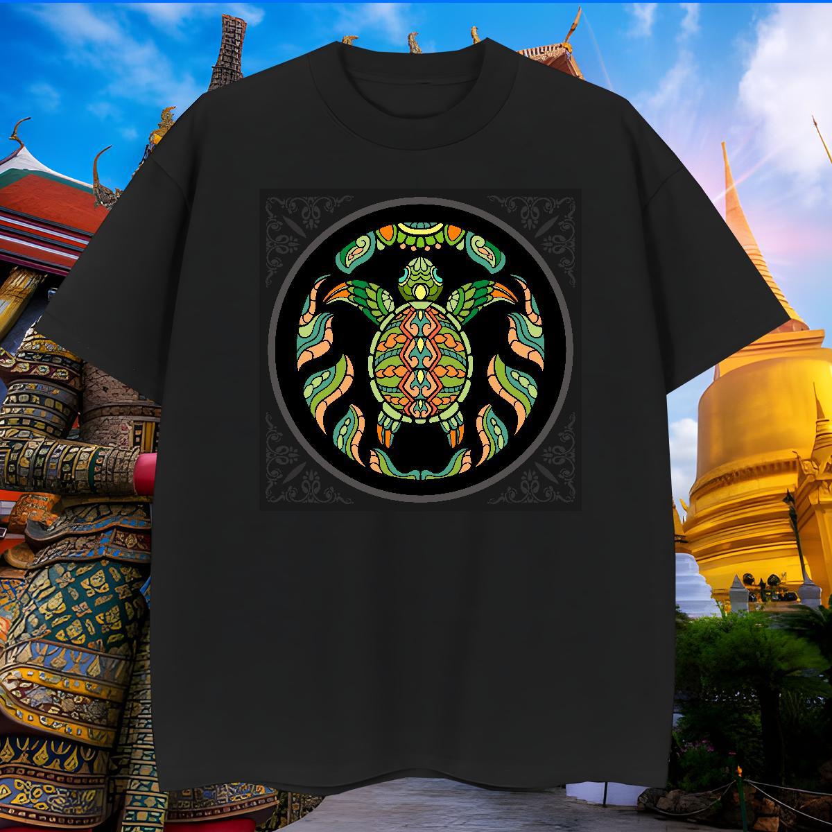 Wholesale T Shirt For Man tortoise Round Neck Short Sleeve Summer Casual Cartoon Printing L-4XL 230g 100% Cotton Mens Tshirts Free Shipping Clothings
