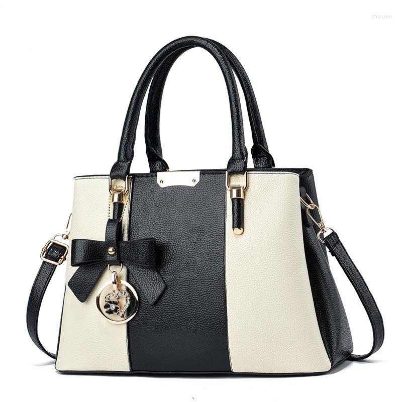 Free Shipping Clutch Bags Women's Bag 2024 Light Fashion Elegant Handbag Large Capacity Contrast Color Middle-aged Mother Shoulder Designer Bag L