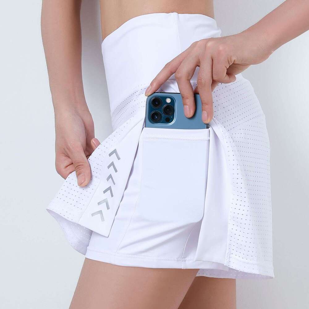 Women Fashion Pants Breathable Mesh High Waist Tennis Skort Sport Yoga Running Shorts Skirt Sportwear wear