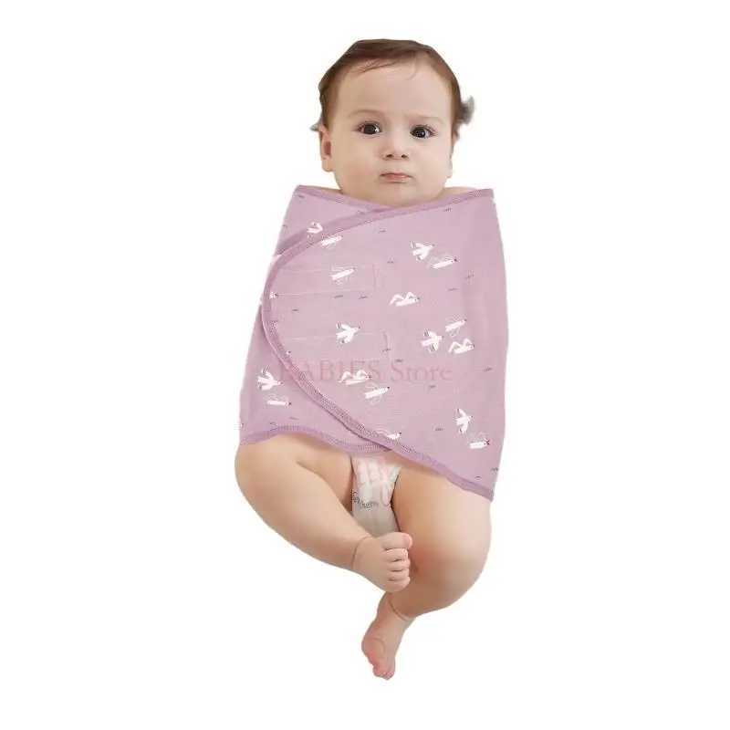C9GB Baby Sleep Bag Wrap Cotton Blanket Adjustable Anti Jump Wrap Receiving Blankets for Infant Newborn Y240814