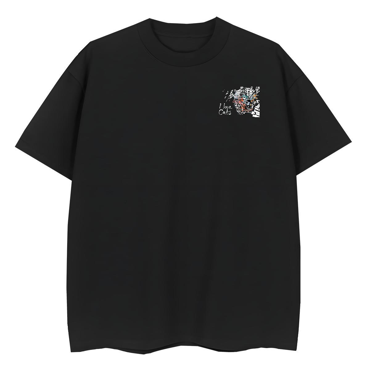 Mens T Shirts 100% Cotton 230g cute Daily Outfit Breathable Custom Print Plus Size Mens Tshirts 2024 Summer Soft Clothings