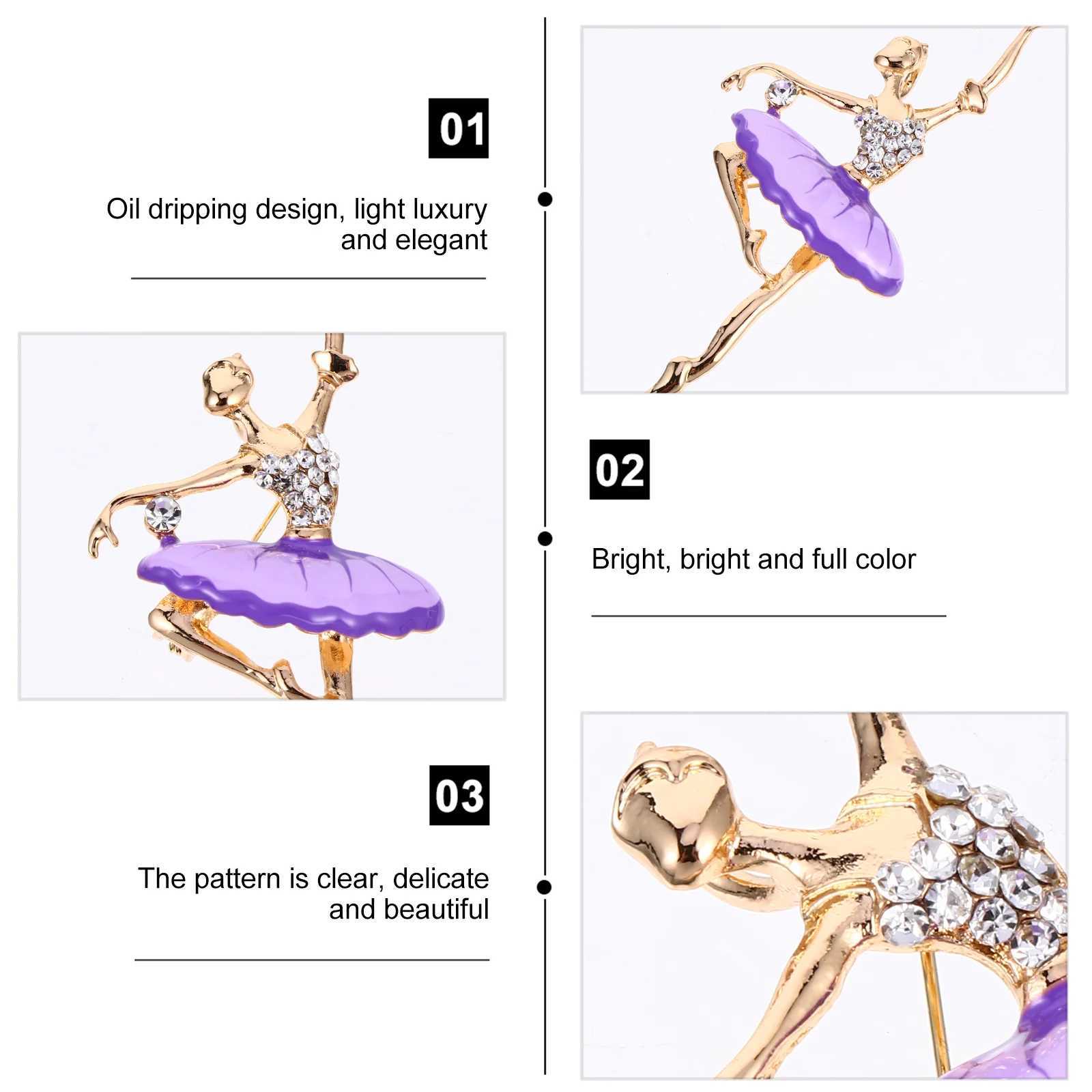 Girl brooch ballet brooch costume accessories zinc alloy dancer sweater W240815