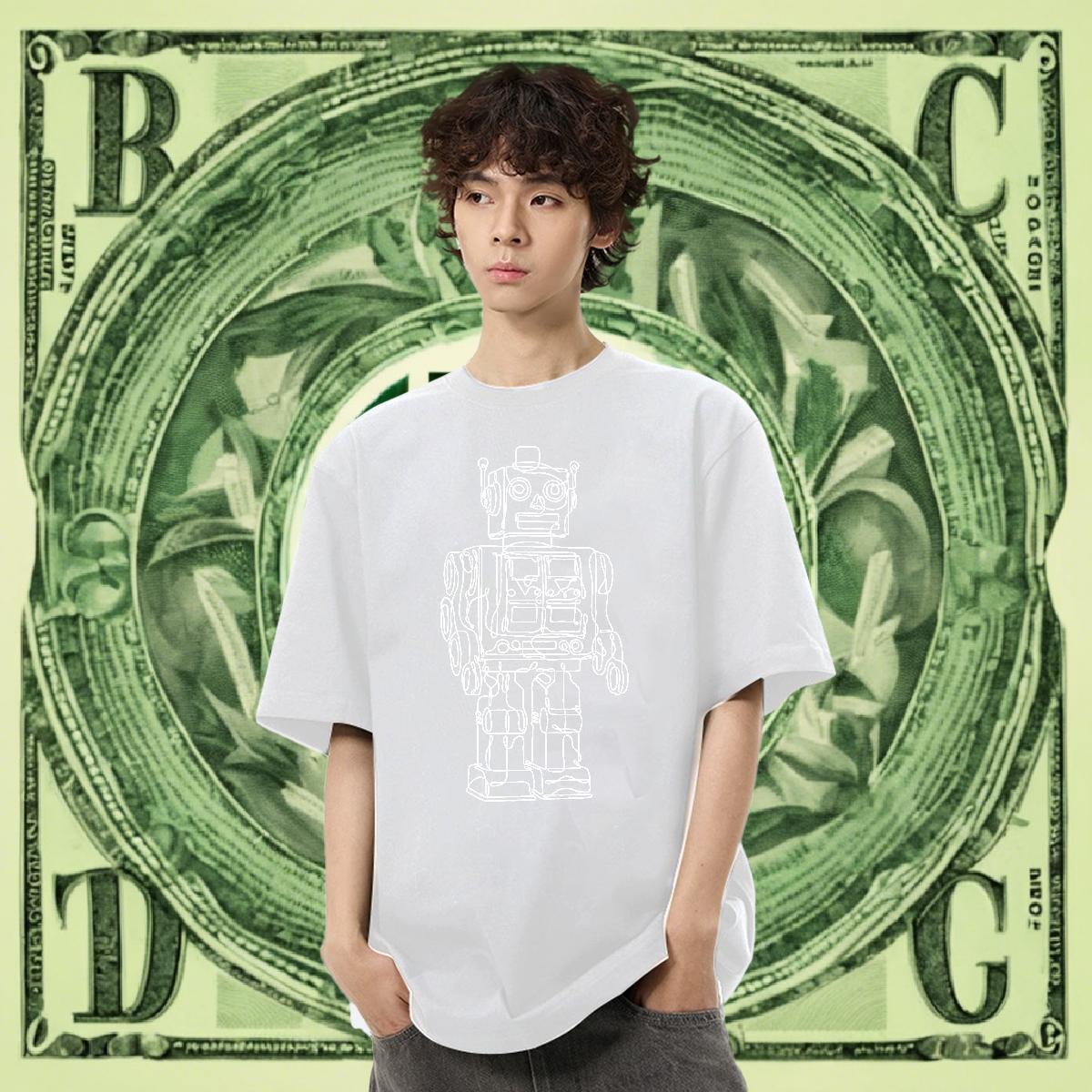 Cool Design Tshirts Anime Printing Street 100% Cotton 230g Cartoon Print Crew Neck ET Men T Shirts Fashion Polos