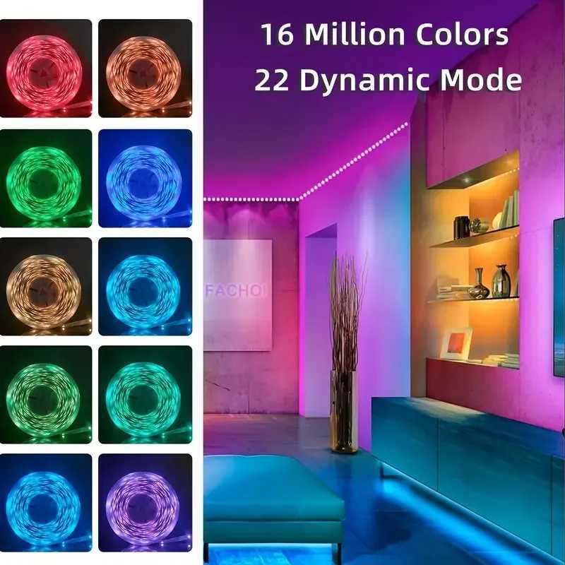 100ft LED Strip Lights with App Remote Control 5050 RGB Smart Light Strip with Built-in Microphone 2024 USB Wireless Light Strip CL240815